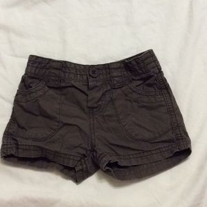 Brown denim shorts
